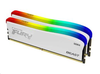 KINGSTON DIMM DDR4 16GB (Kit of 2) 3600MT/s CL17 FURY Beast Bílá RGB SE