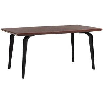 Jídelní stůl 160 x 90 cm tmavé dřevo s černým AMARES, 252869 (beliani_252869)