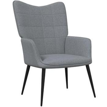 Relaxační židle světle šedá textil, 327941 (327941)