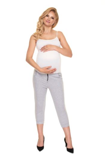 Šedé těhotenské teplákové kalhoty 0189