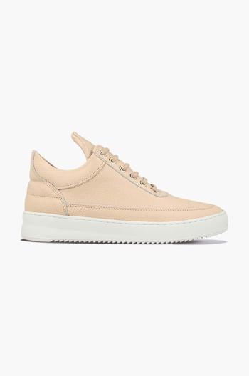 Kožené sneakers boty Filling Pieces Low Top béžová barva, 25127541888