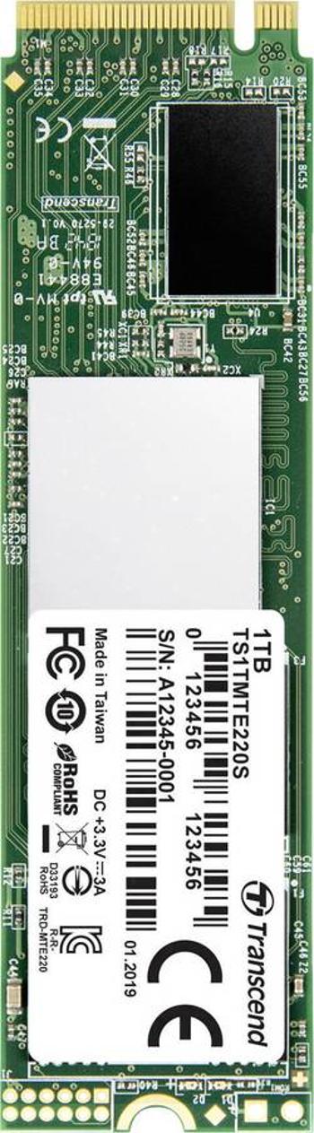 Interní SSD disk NVMe/PCIe M.2 1 TB Transcend 220S Retail TS1TMTE220S M.2 NVMe PCIe 3.0 x4