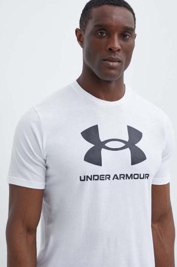 Tričko Under Armour bílá barva, s potiskem