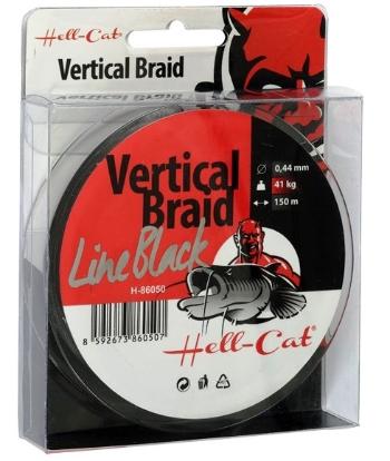 Hell-cat splétaná šňůra braid line vertical black 150 m-průměr 0,37 mm / nosnost 33 kg