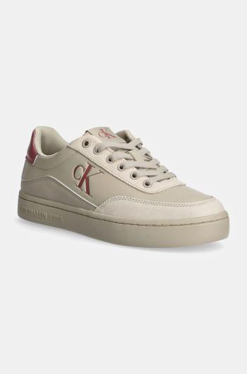 Sneakers boty Calvin Klein Jeans CLASSIC CUPSOLE LOW MG LTH béžová barva, YW0YW01585