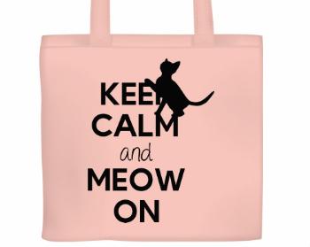Plátěná nákupní taška Keep calm and meow on