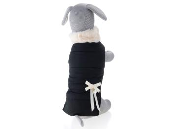 Vsepropejska Stejsi černá bunda pro psa s kožíškem Délka zad (cm): 39, Obvod hrudníku: 44 - 48 cm