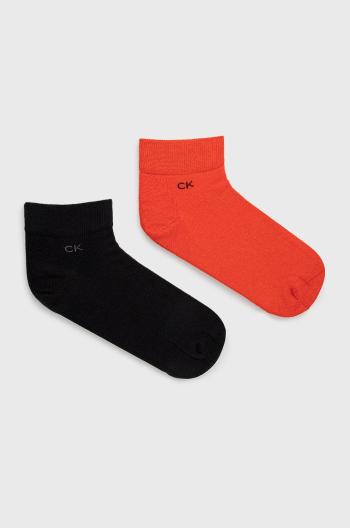 Ponožky Calvin Klein (2-pak) pánské, červená barva