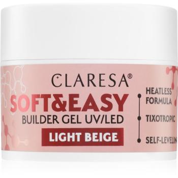 Claresa Soft&Easy Builder Gel podkladový gel na nehty odstín Light Beige 45 g