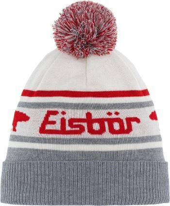 Eisbär Chani OS Pompon Beanie Grey/White/Red UNI Lyžařská čepice