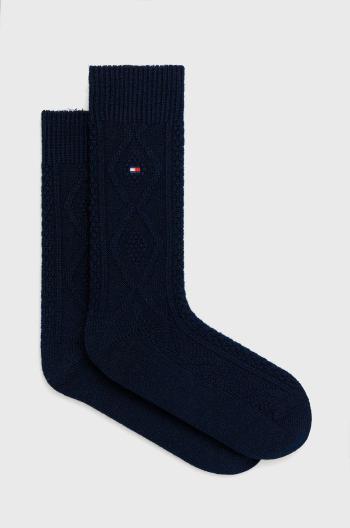 Ponožky ze směsi vlny Tommy Hilfiger tmavomodrá barva
