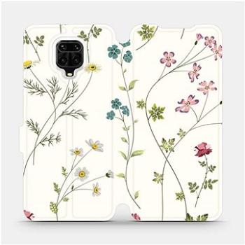 Flipové pouzdro na mobil Xiaomi Redmi Note 9 Pro - MD03S Tenké rostlinky s květy (5903516247998)