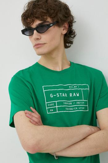 Bavlněné tričko G-Star Raw 2-pack hnědá barva, s potiskem