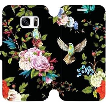 Flipové pouzdro na mobil Samsung Galaxy S7 - VD09S Ptáčci a květy (5903226200900)