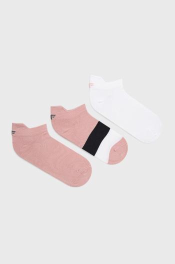 Ponožky 4F (3-pak) dámské, růžová barva