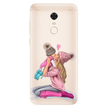 Silikonové pouzdro iSaprio - Kissing Mom - Blond and Girl - Xiaomi Redmi 5 Plus