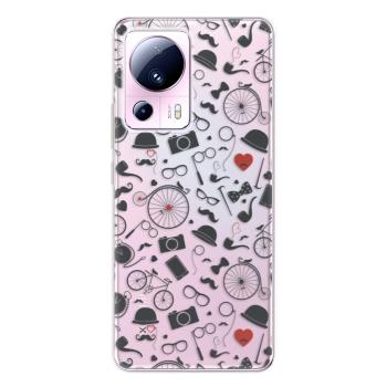 Odolné silikonové pouzdro iSaprio - Vintage Pattern 01 - black - Xiaomi 13 Lite