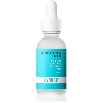 Revolution Skincare Hyaluronic Acid & 2% Alpha Arbutin rozjasňující hydratační sérum 30 ml