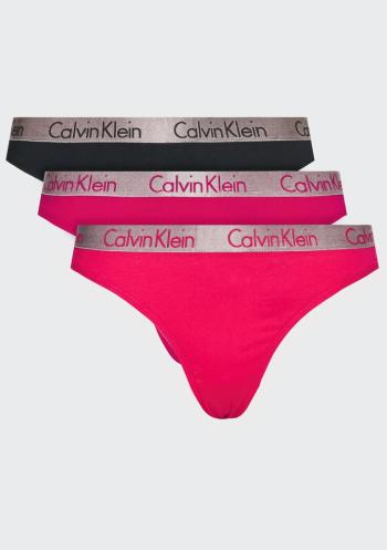 Dámská tanga Calvin Klein QD3560 6VS 3PACK M Dle obrázku