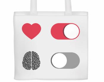 Plátěná nákupní taška love ON brain OFF