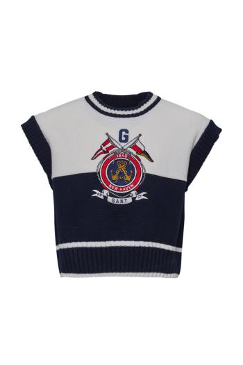 PLETENÁ VESTA GANT D1. GANT SAILING CREST VEST modrá 134/140