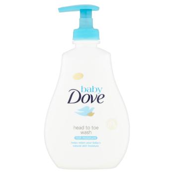 Dove Baby Rich Moisture dětský mycí gel pro celé tělo i vlásky 400 ml