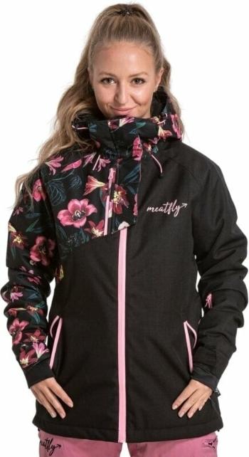 Meatfly Deborah SNB & Ski Jacket Hibiscus Black S Lyžařská bunda