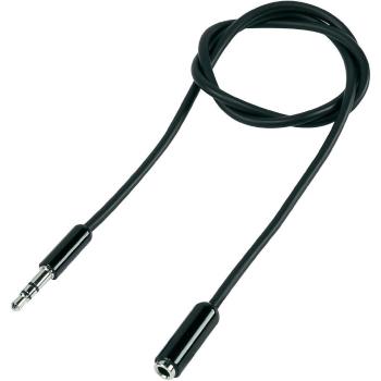 Prodlužovací kabel SpeaKa, jack zástr. 3.5 mm/jack zás. 3.5 mm, černý, 1 m