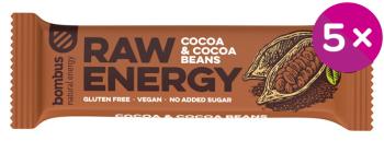 Bombus tyčinka RAW energy, cocoa&cocoa beans 5 x 50 g