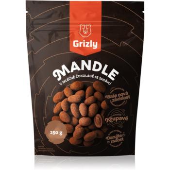 Grizly Mandle v mléčné čokoládě se skořicí ořechy v polevě s čokoládou 250 g