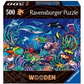 Ravensburger Puzzle 175154 Dřevěné Puzzle Podmořský Svět 500 Dílků  (4005556175154)