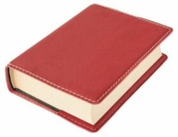 Kožený obal na knihu KLASIK - Červená (M)