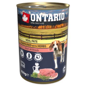 Konzerva ONTARIO Dog Veal Pate Flavoured with Herbs