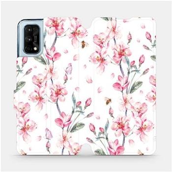 Flipové pouzdro na mobil Realme 7 Pro - M124S Růžové květy (5903516585588)