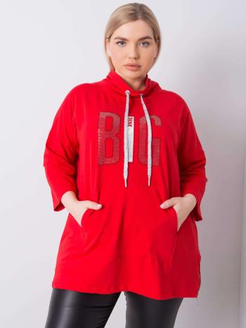 ČERVENÁ MIKINA BIG RV-BZ-6387.41P-RED Velikost: ONE SIZE