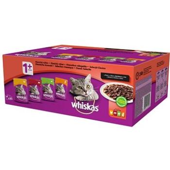 Whiskas kapsičky klasický výběr ve šťávě pro dospělé kočky 80 x 100g (5900951279096)