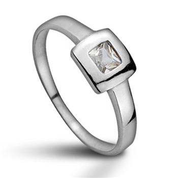 Šperky4U Stříbrný prsten se zirkonem, vel. 56 - velikost 56 - CS2009-56