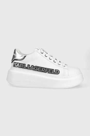 Kožené boty Karl Lagerfeld Anakapri bílá barva