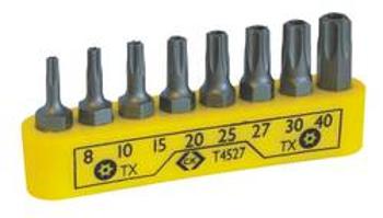 Sada bitů Sada šroubovacích bitů Torx s ochranou proti manipulaci, 8 ks: TX 8, 10, 15, 20, 25, 27, 30, 40 mm C.K. T4527 25 mm, Ocel S2 , legováno, 8dí