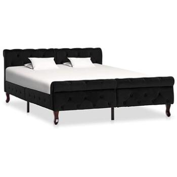 Rám postele černý samet 140x200 cm (288553)