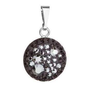 EVOLUTION GROUP CZ Stříbrný přívěšek s kameny Crystals from Swarovski® Hematite - 34225.5