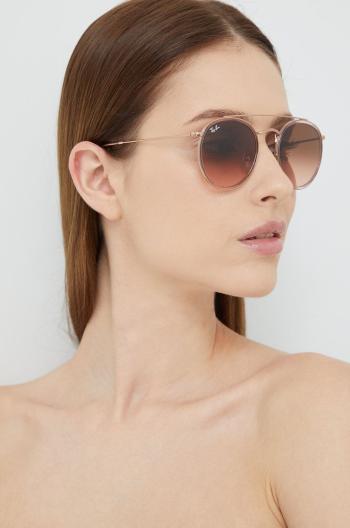 Sluneční brýle Ray-Ban dámské, hnědá barva, 0RB3647N