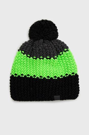 Čepice z vlněné směsi 4F zelená barva, z husté pleteniny