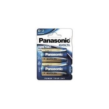 PANASONIC Alkalické baterie EVOLTA Platinum LR20EGE/2BP D 1, 5V (Blistr 2ks)