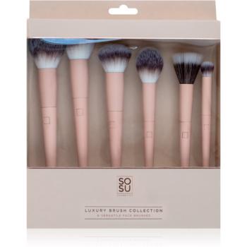 SOSU Cosmetics Luxury Brush Face Collection sada štětců na obličej 6 ks