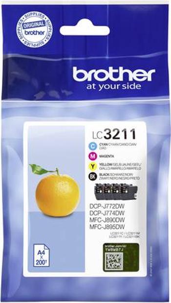 Brother Ink set LC-3211 VALDR originál azurová, purppurová, žlutá, černá LC3211VALDR