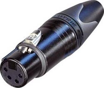 XLR kabelová zásuvka Neutrik NC4FXX-B, rovná, 4pól., 3,5 - 8 mm, černá