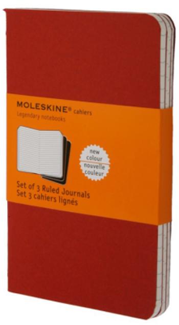 Moleskine - Notesy 3 ks - červené, linkované S