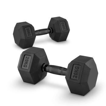 Capital Sports Hexbell Dumbbell, jednoruční činka, pár 2 x 20 kg