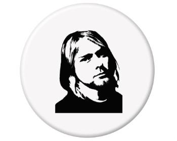 Magnet kulatý plast Kurt Cobain